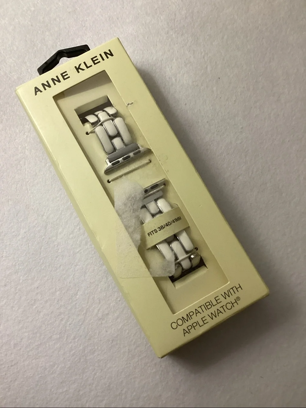 Anne Klein White Ceramic Link Band for Apple Watch (38/40/41mm)